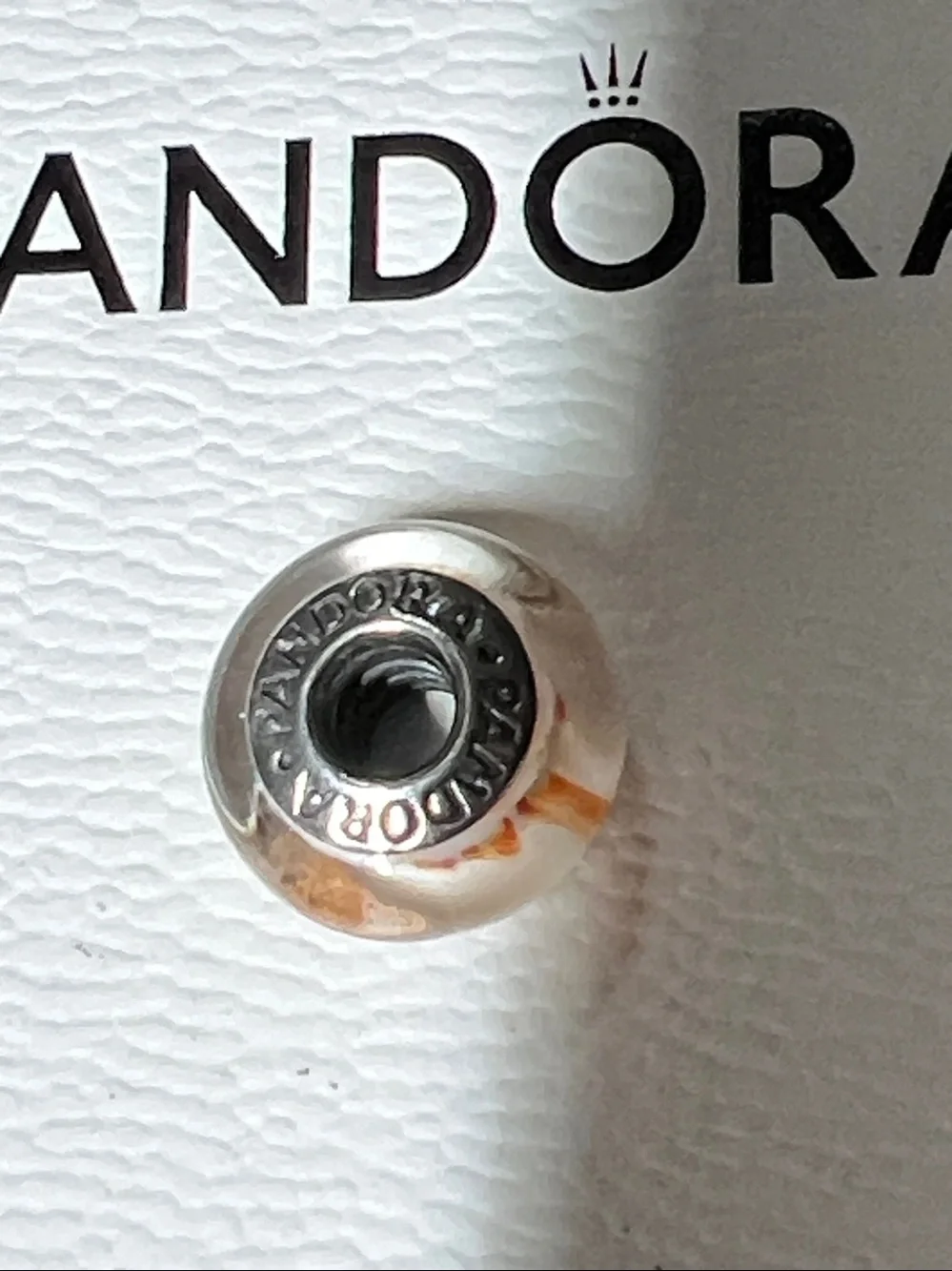 Pandora Orange Python Murano Charm